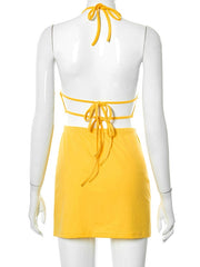 Load image into Gallery viewer, Crop Top and Mini Skirt Set
