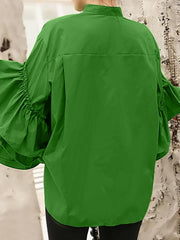 Load image into Gallery viewer, Long Ruffled Flared Sleeve Blouse
