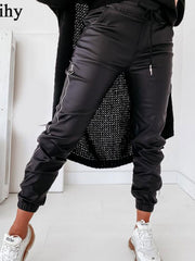 Load image into Gallery viewer, Faux Leather Drawstring
