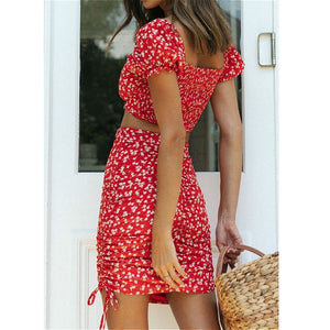 Floral Top & Skirt