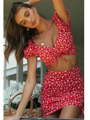 Load image into Gallery viewer, Floral Top &amp; Skirt

