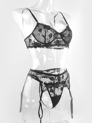 Load image into Gallery viewer, Lace Embroidered Lingerie Set
