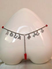 Load image into Gallery viewer, Rhinestone Letters Thong
