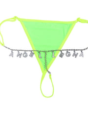 Load image into Gallery viewer, Rhinestone Letters Thong
