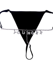 Load image into Gallery viewer, Rhinestone Letters Thong

