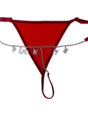 Load image into Gallery viewer, Rhinestone Letters Thong
