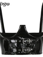 Load image into Gallery viewer, Faux Leather Underbust Corsett
