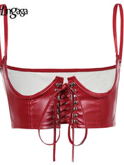 Load image into Gallery viewer, Faux Leather Underbust Corsett
