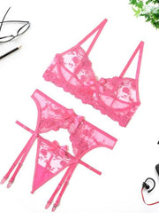 Load image into Gallery viewer, Lace Embroidered Lingerie Set
