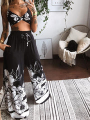 Load image into Gallery viewer, Crop Top &amp; Loose Wide Leg Pants
