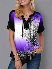 Load image into Gallery viewer, Floral Print Laced Shirt
