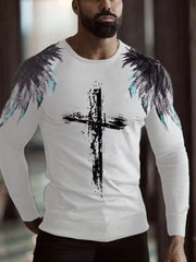 Load image into Gallery viewer, Cross Printed Long Sleeve T-Shirts
