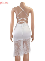 Load image into Gallery viewer, Lace &amp; Satin Dress
