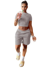 Load image into Gallery viewer, Crop Top &amp; Shorts Set
