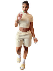 Load image into Gallery viewer, Crop Top &amp; Shorts Set
