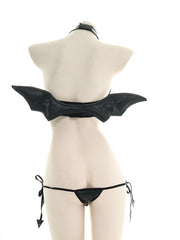 Load image into Gallery viewer, Faux Leather Devil Bikini
