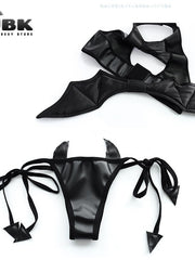 Load image into Gallery viewer, Faux Leather Devil Bikini
