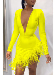 Load image into Gallery viewer, Elegant Deep V-Neck Dress
