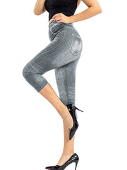 Load image into Gallery viewer, Jeans Print Capris
