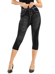 Load image into Gallery viewer, Jeans Print Capris
