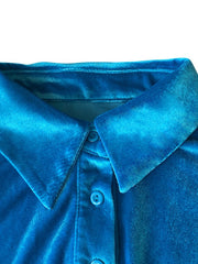 Load image into Gallery viewer, Turn-Down Collar Ruched Shirt Dress
