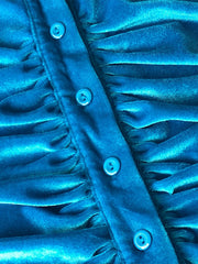 Load image into Gallery viewer, Turn-Down Collar Ruched Shirt Dress
