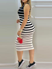 Load image into Gallery viewer, Striped Slim Dress
