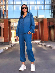 Load image into Gallery viewer, Long Sleeve Velvet Shirt &amp; Pants
