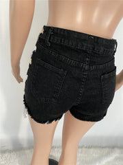 Load image into Gallery viewer, Denim Lacey Shorts
