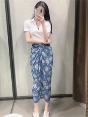 Load image into Gallery viewer, Ruched Knot Skirt
