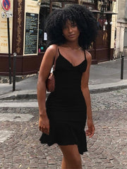 Load image into Gallery viewer, Spaghetti Strap Ruffled Dress
