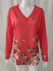 Load image into Gallery viewer, Long Sleeves V-Neck T-Shirt
