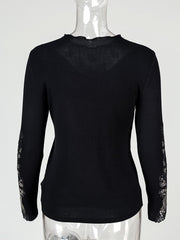 Load image into Gallery viewer, Sheer Butterfly Patchwork Blouse
