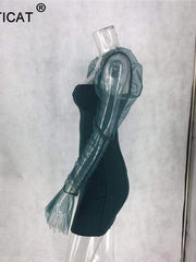 Load image into Gallery viewer, Sheer Sleeve Dress
