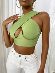 Load image into Gallery viewer, Cross Front Halter Top
