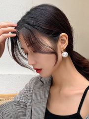 Load image into Gallery viewer, Oversized Pearl Drop Earring
