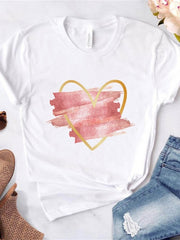 Load image into Gallery viewer, Heart Print T-Shirts
