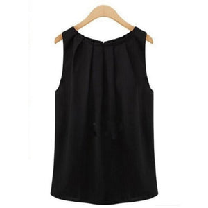 Sleeveless Chiffon Blouse