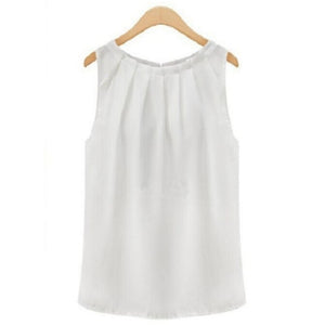 Sleeveless Chiffon Blouse