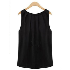 Sleeveless Chiffon Blouse