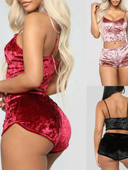 Load image into Gallery viewer, Velvet Top &amp; Shorts
