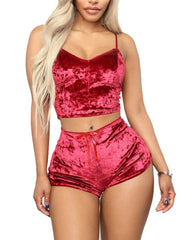 Load image into Gallery viewer, Velvet Top &amp; Shorts
