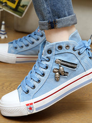 Load image into Gallery viewer, High-Top Canvas Sneakers
