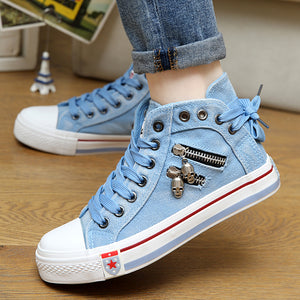 High-Top Canvas Sneakers