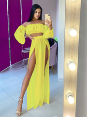 Load image into Gallery viewer, Sheer Top &amp; Skirt
