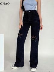 Load image into Gallery viewer, Wide Leg Loose Denim Pants
