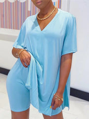 Load image into Gallery viewer, V-Neck T-Shirt &amp; Shorts
