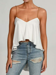 Load image into Gallery viewer, Draped Satin Ruffle Top
