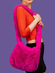 Load image into Gallery viewer, Fluffy Faux Fur Shoulder Bag
