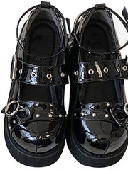 Load image into Gallery viewer, Buckle Chunky Heel Shoes
